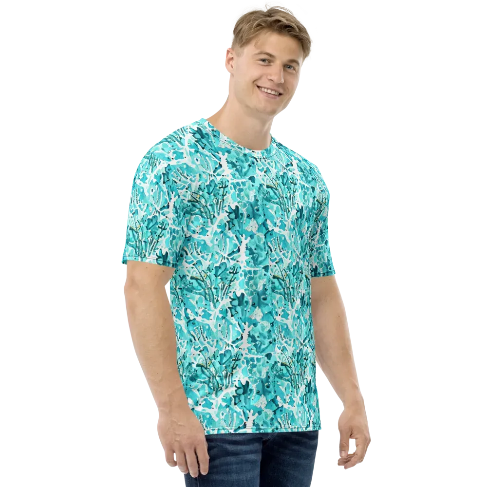 Tidal Bloom on Men's Crew Neck T-Shirt — Right