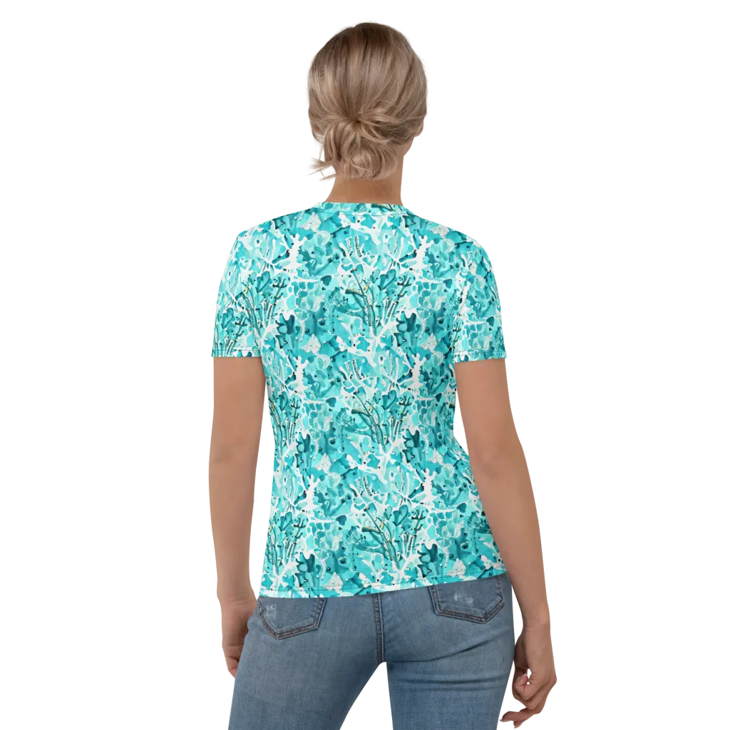Tidal Bloom on Women's Crew Neck T-Shirt — Back