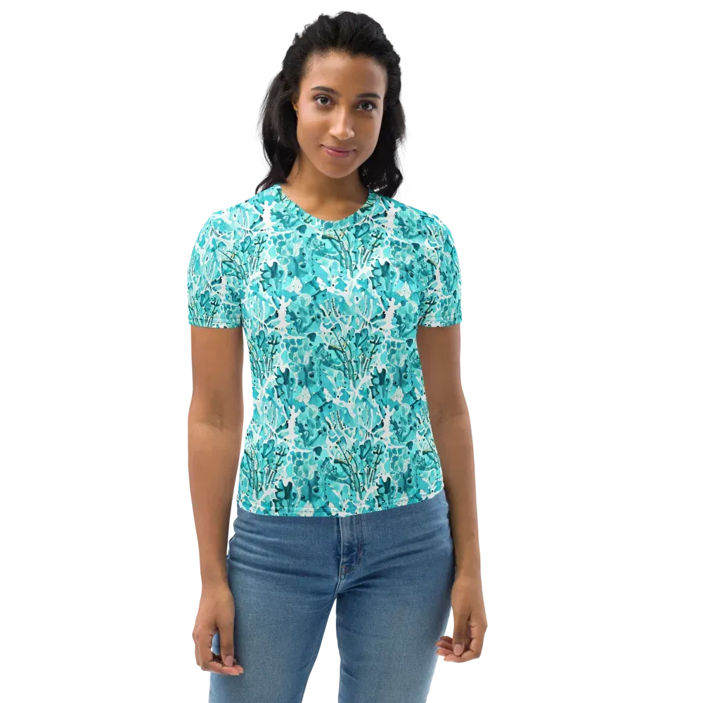 Tidal Bloom on Women's Crew Neck T-Shirt — Front