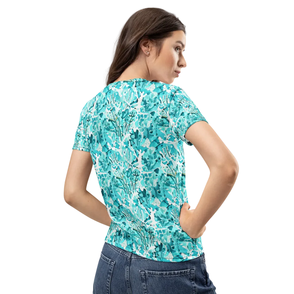 Tidal Bloom on Women's Crew Neck T-Shirt — Back