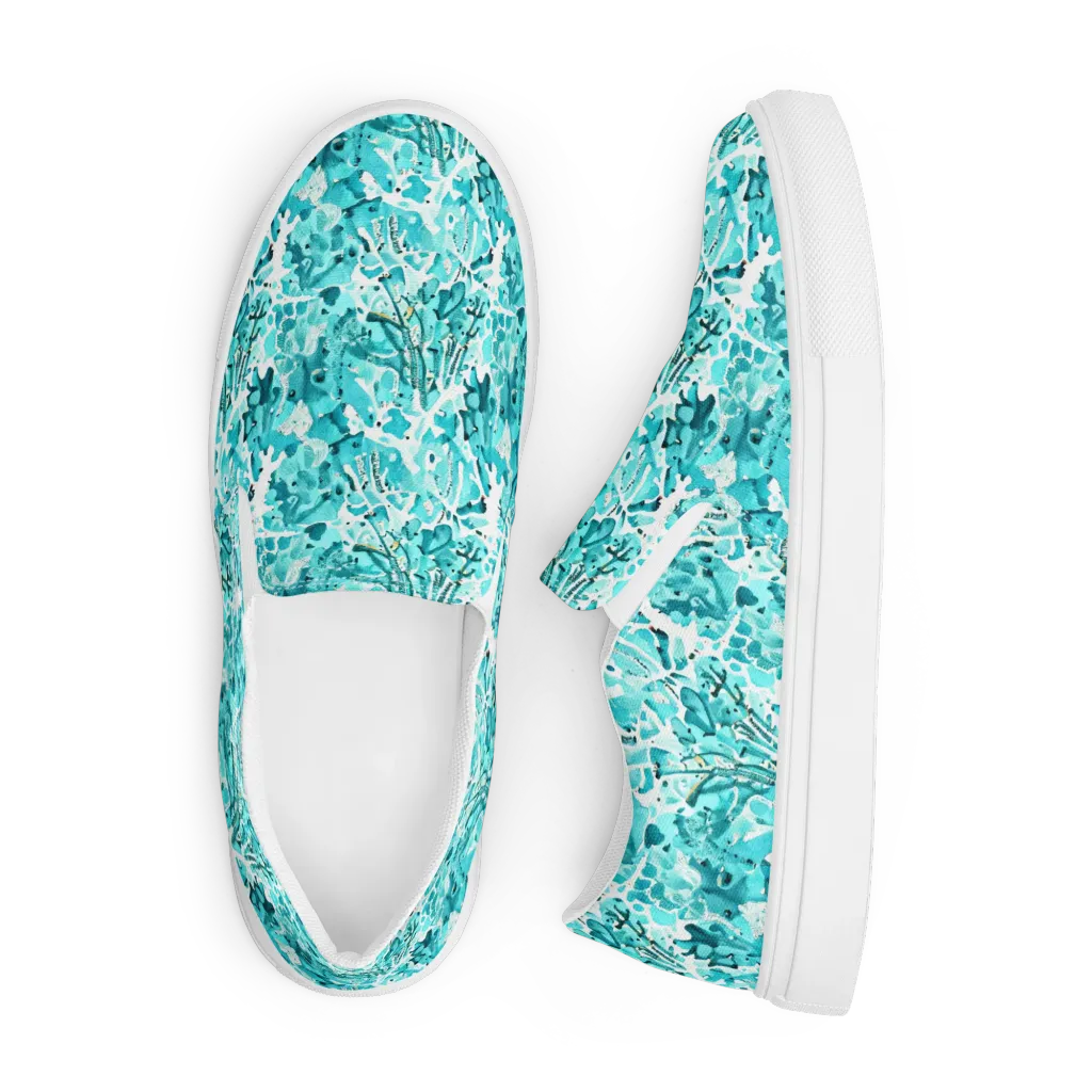 Tidal Bloom on Men's Slip-On Canvas Shoes — Front