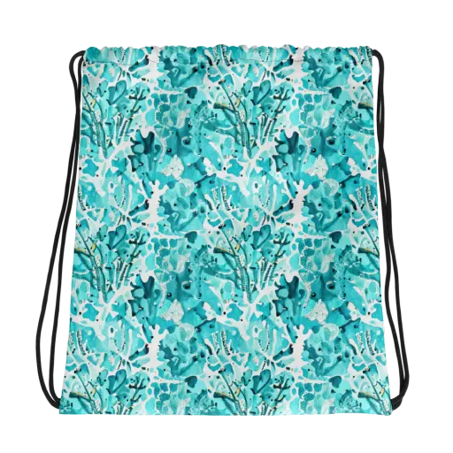 Tidal Bloom on a Drawstring Bag
