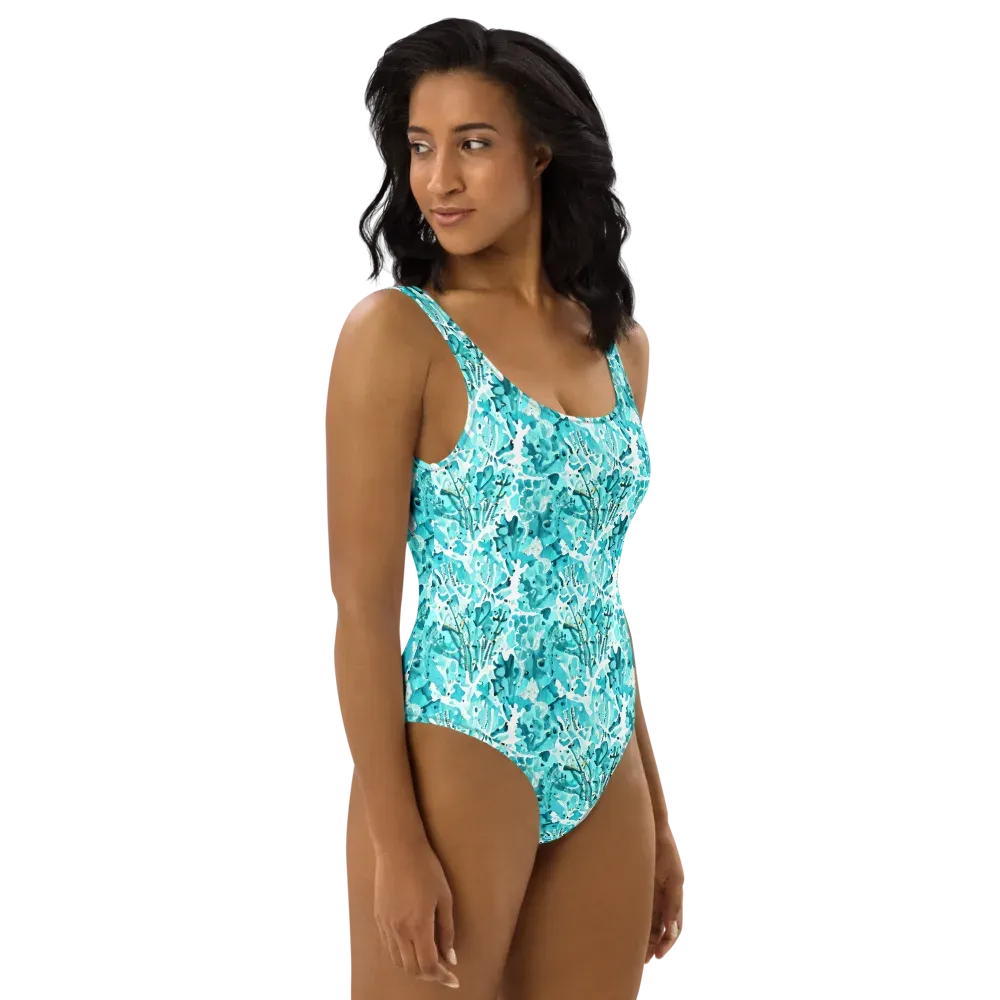 Tidal Bloom on One-Piece Swimsuit — Right