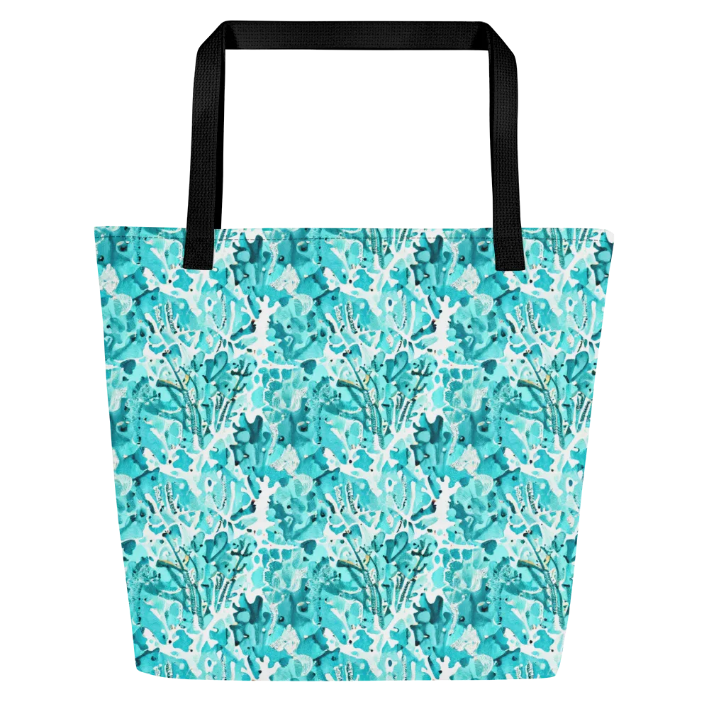 Tidal Bloom on Large Tote Bag W/ Pocket — Front