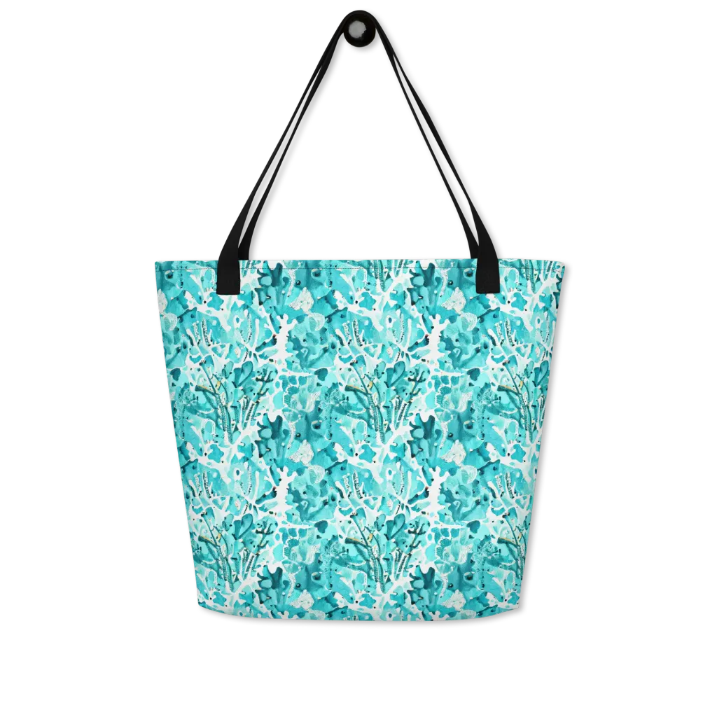 Tidal Bloom on Large Tote Bag W/ Pocket — Front