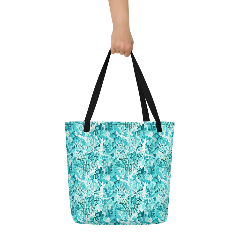 Tidal Bloom on Large Tote Bag W/ Pocket — Front