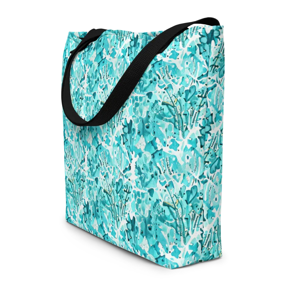 Tidal Bloom on Large Tote Bag W/ Pocket — Front