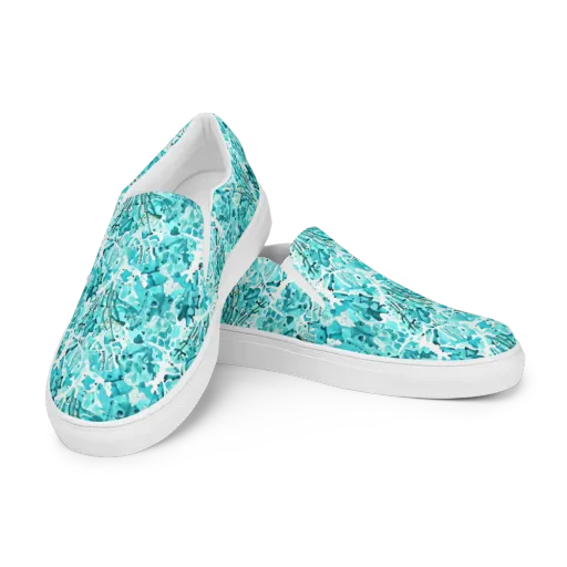 Tidal Bloom on a Women's Slip-On Canvas Shoes