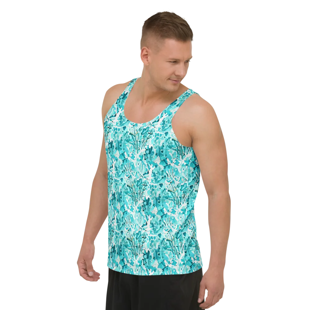 Tidal Bloom on Men's Tank Top — Left Front