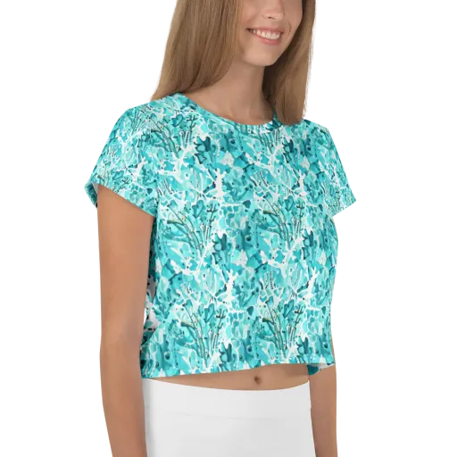 Tidal Bloom on a Crop Tee