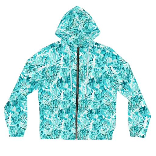 Tidal Bloom on a Women's Full-Zip Hoodie