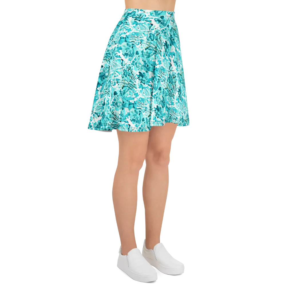 Tidal Bloom on Skater Skirt — Right