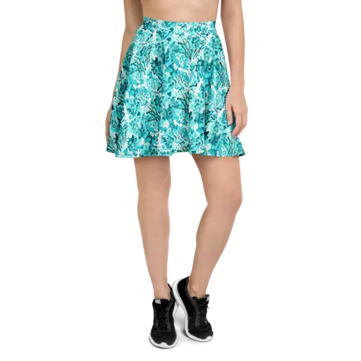 Tidal Bloom on a Skater Skirt