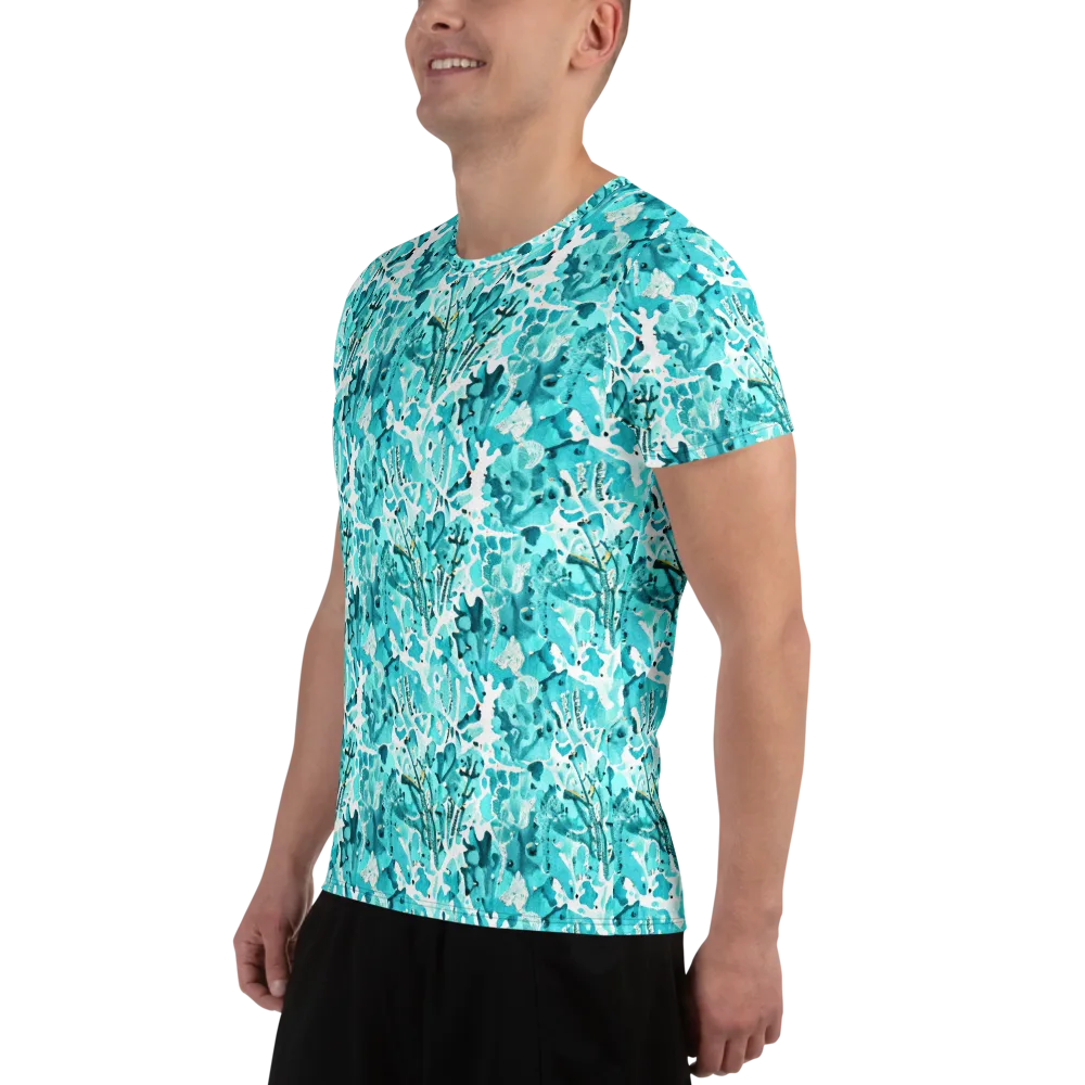 Tidal Bloom on Men's Athletic T-Shirt — Left