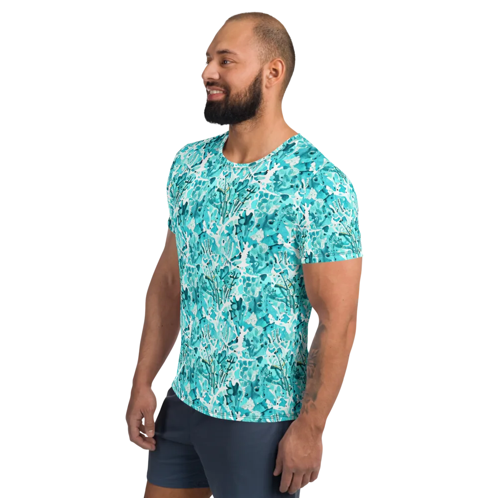 Tidal Bloom on Men's Athletic T-Shirt — Left