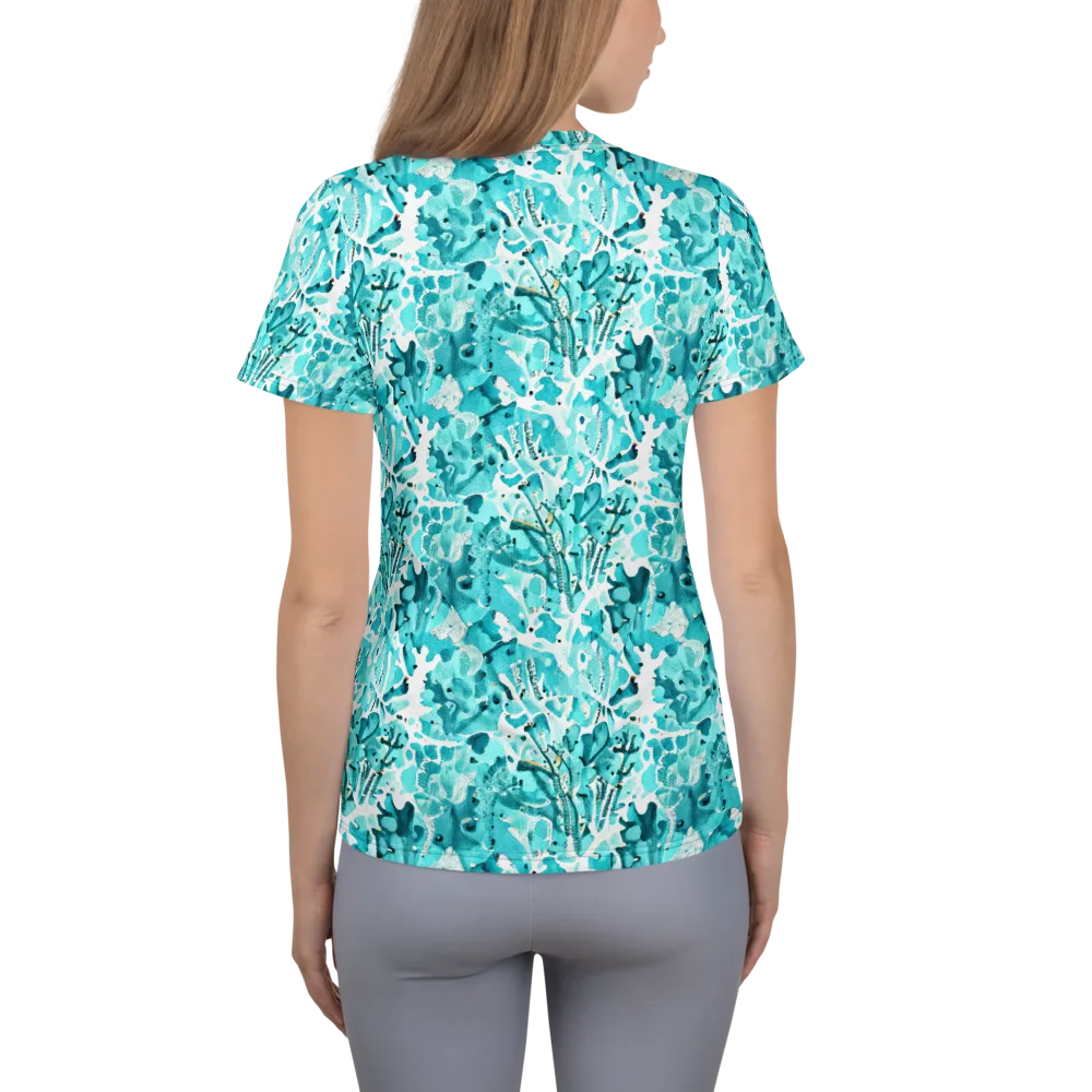 Tidal Bloom on Women's Athletic T-Shirt — Back