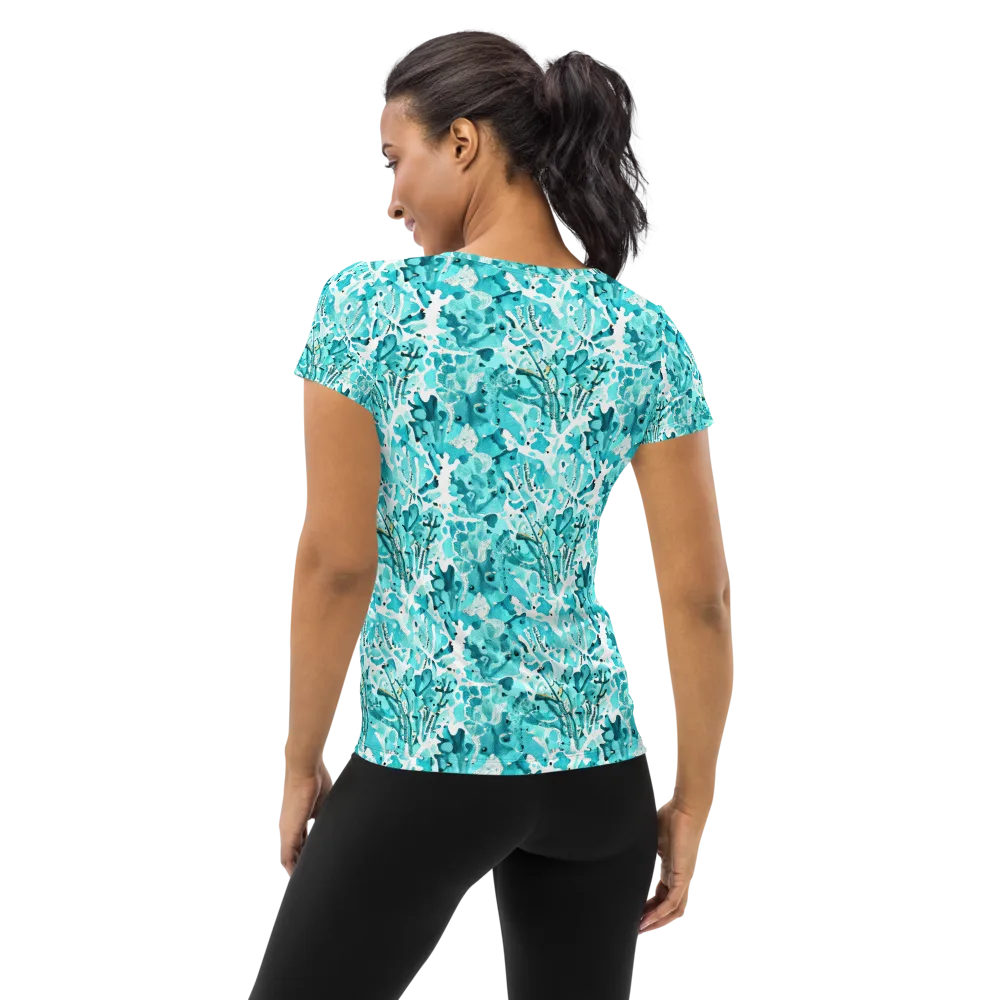 Tidal Bloom on Women's Athletic T-Shirt — Back