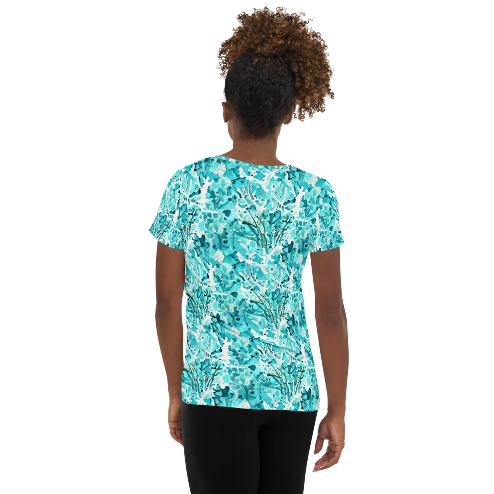 Tidal Bloom on Women's Athletic T-Shirt — Back