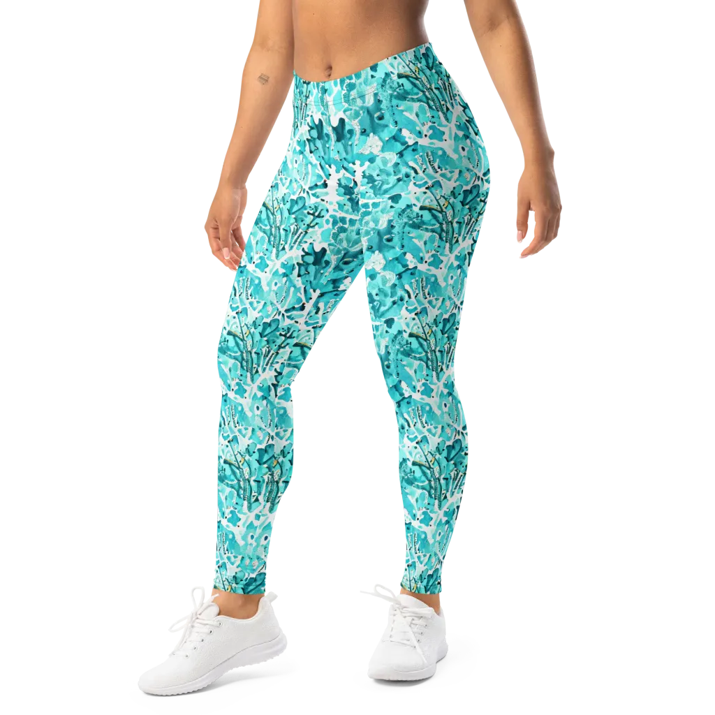 Tidal Bloom on Leggings — Left Front