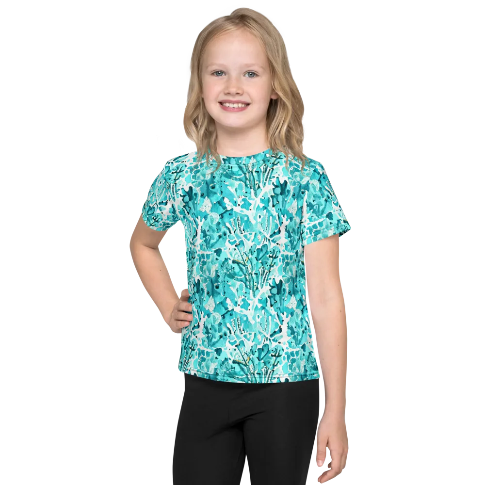 Tidal Bloom on Kids Crew Neck T-Shirt — Front