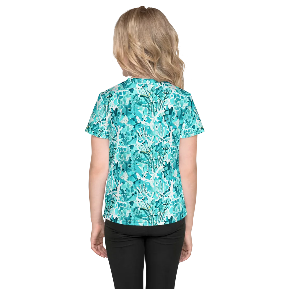 Tidal Bloom on Kids Crew Neck T-Shirt — Back