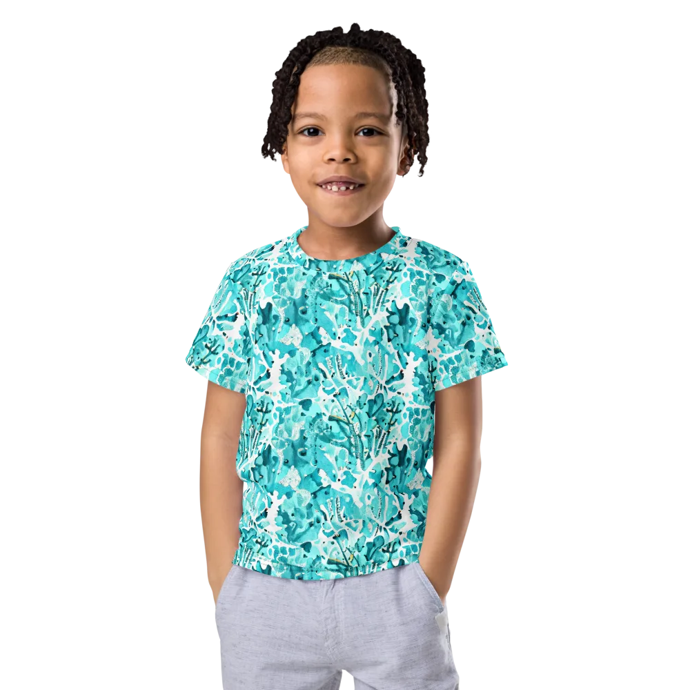 Tidal Bloom on Kids Crew Neck T-Shirt — Front