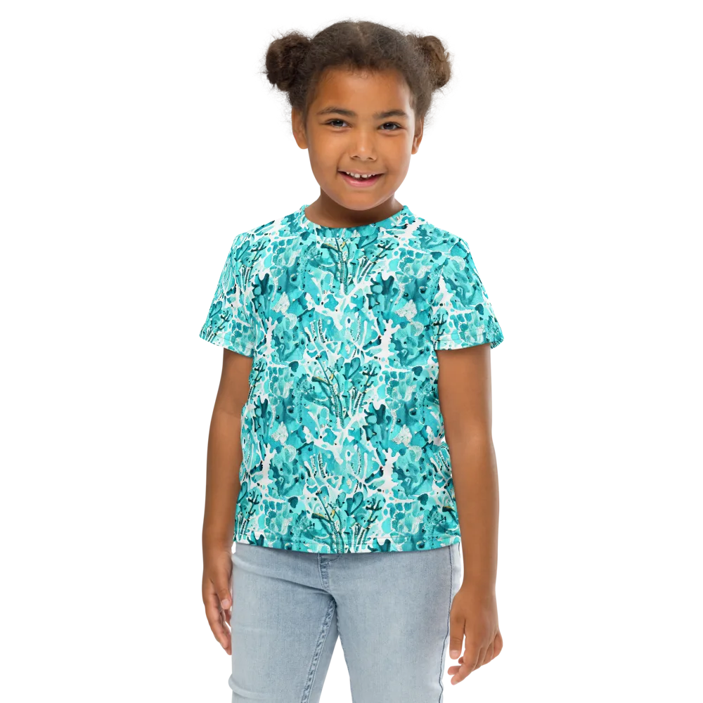 Tidal Bloom on Kids Crew Neck T-Shirt — Front