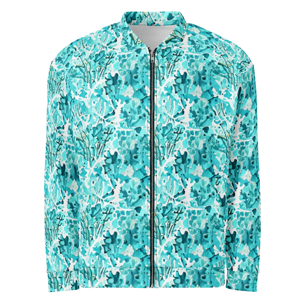 Tidal Bloom on Bomber Jacket — Front