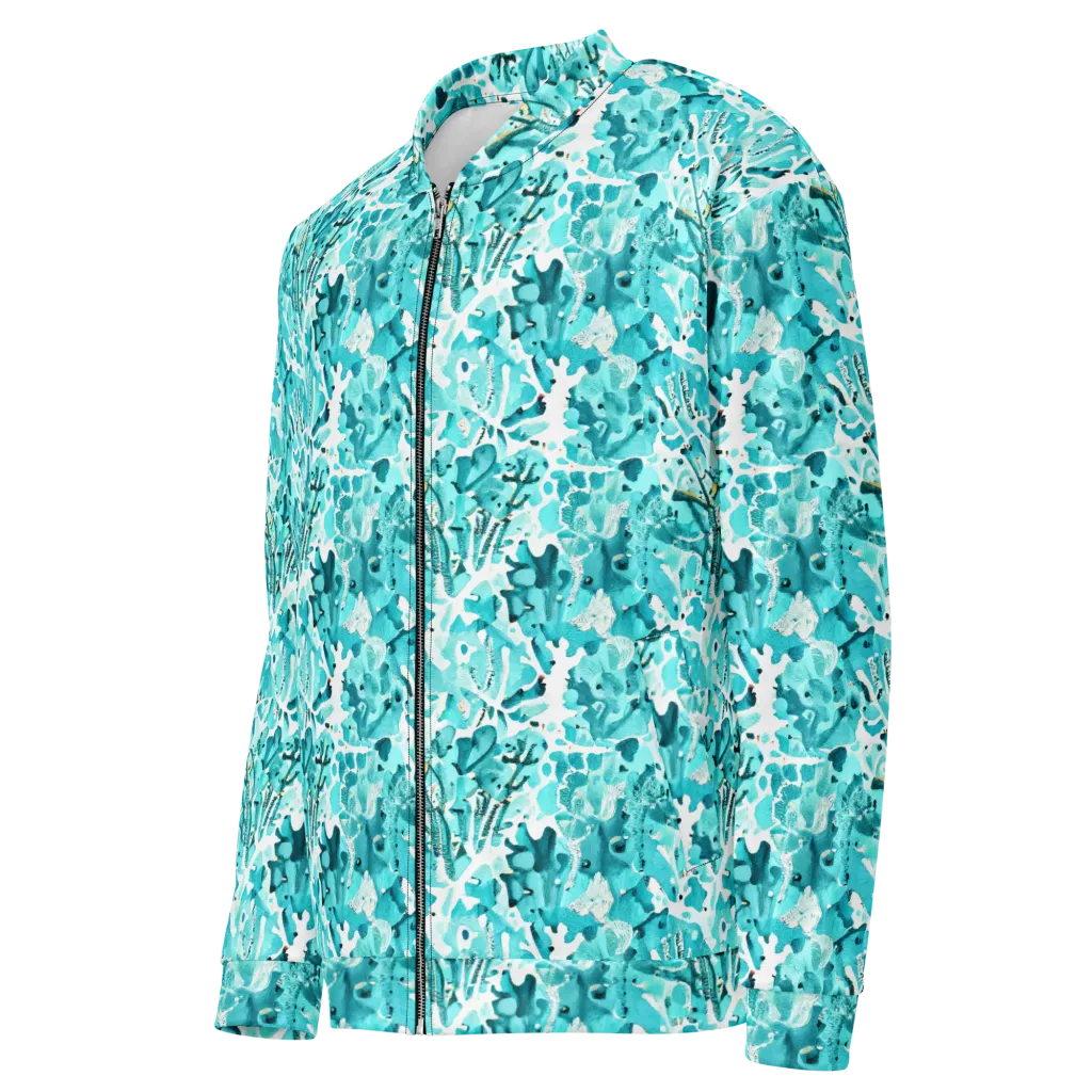Tidal Bloom on Bomber Jacket — Left Front