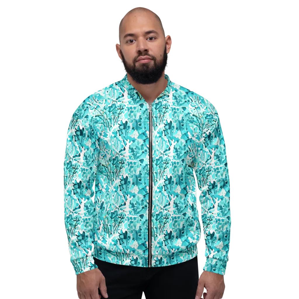 Tidal Bloom on Bomber Jacket — Front