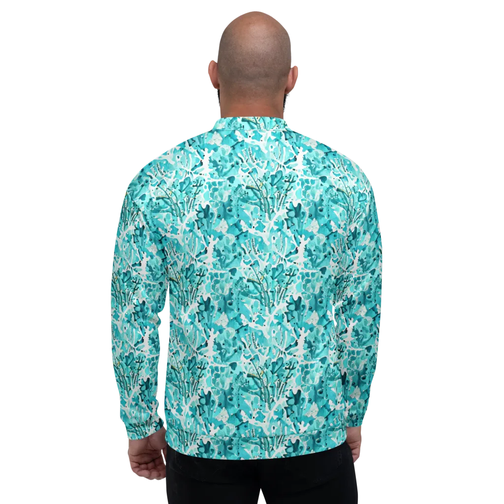 Tidal Bloom on Bomber Jacket — Back