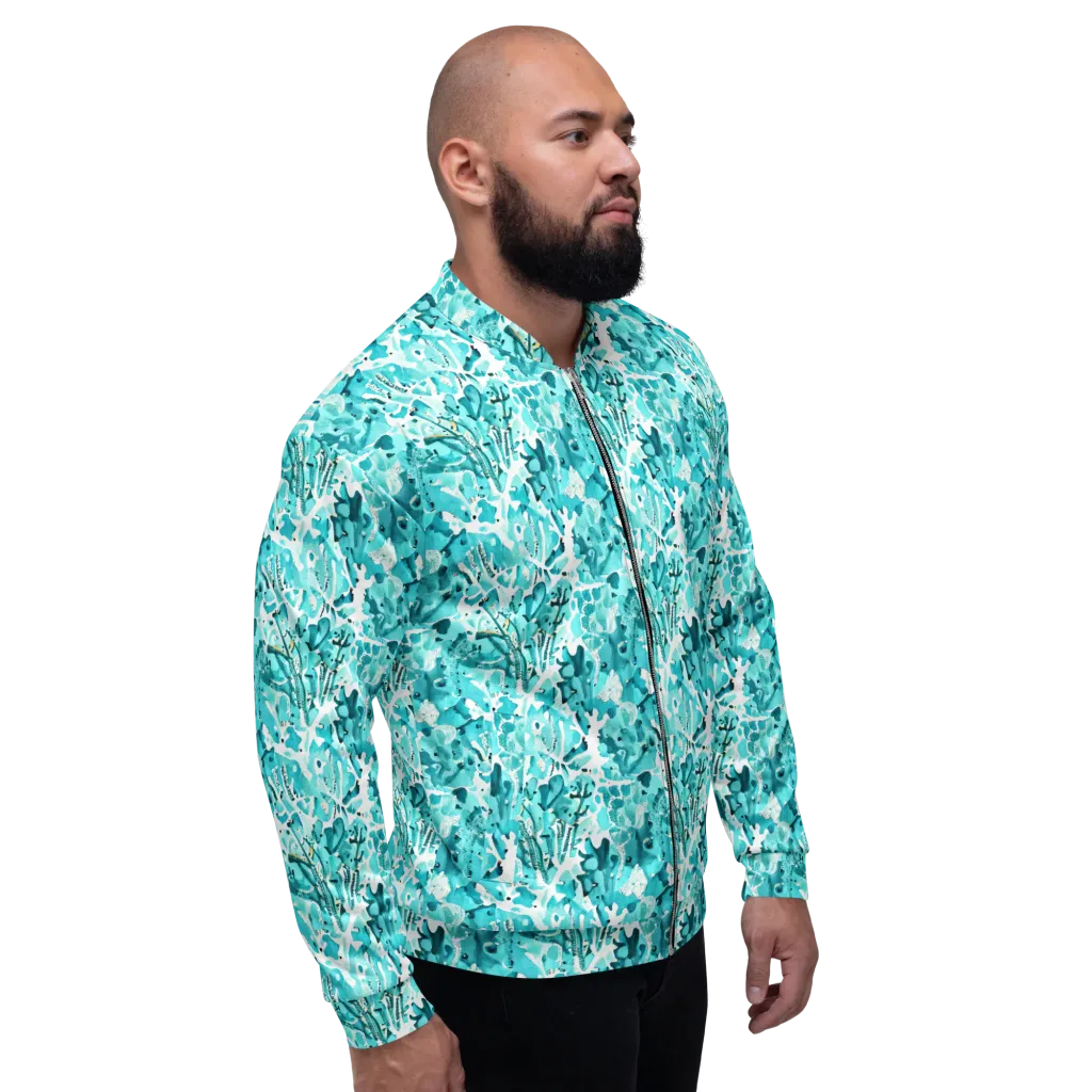 Tidal Bloom on Bomber Jacket — Right