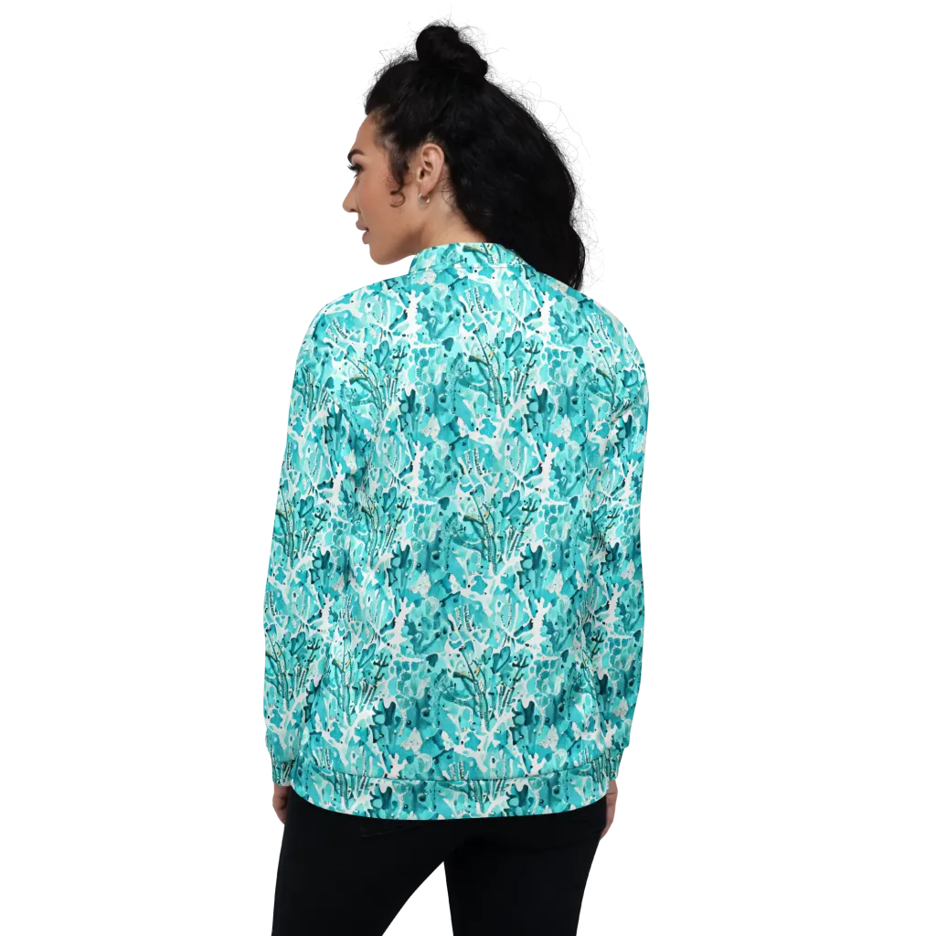 Tidal Bloom on Bomber Jacket — Back