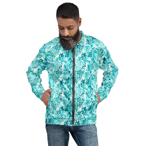 Tidal Bloom on a Bomber Jacket