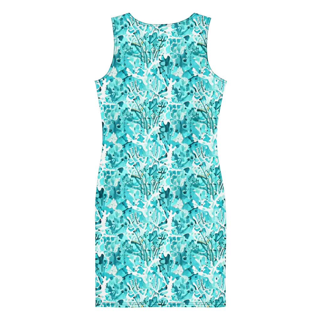 Tidal Bloom on Bodycon Dress — Back