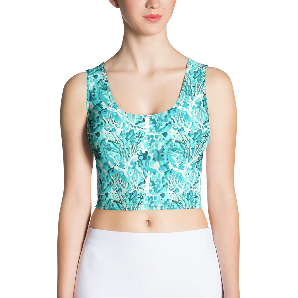 Tidal Bloom on Crop Top — Front