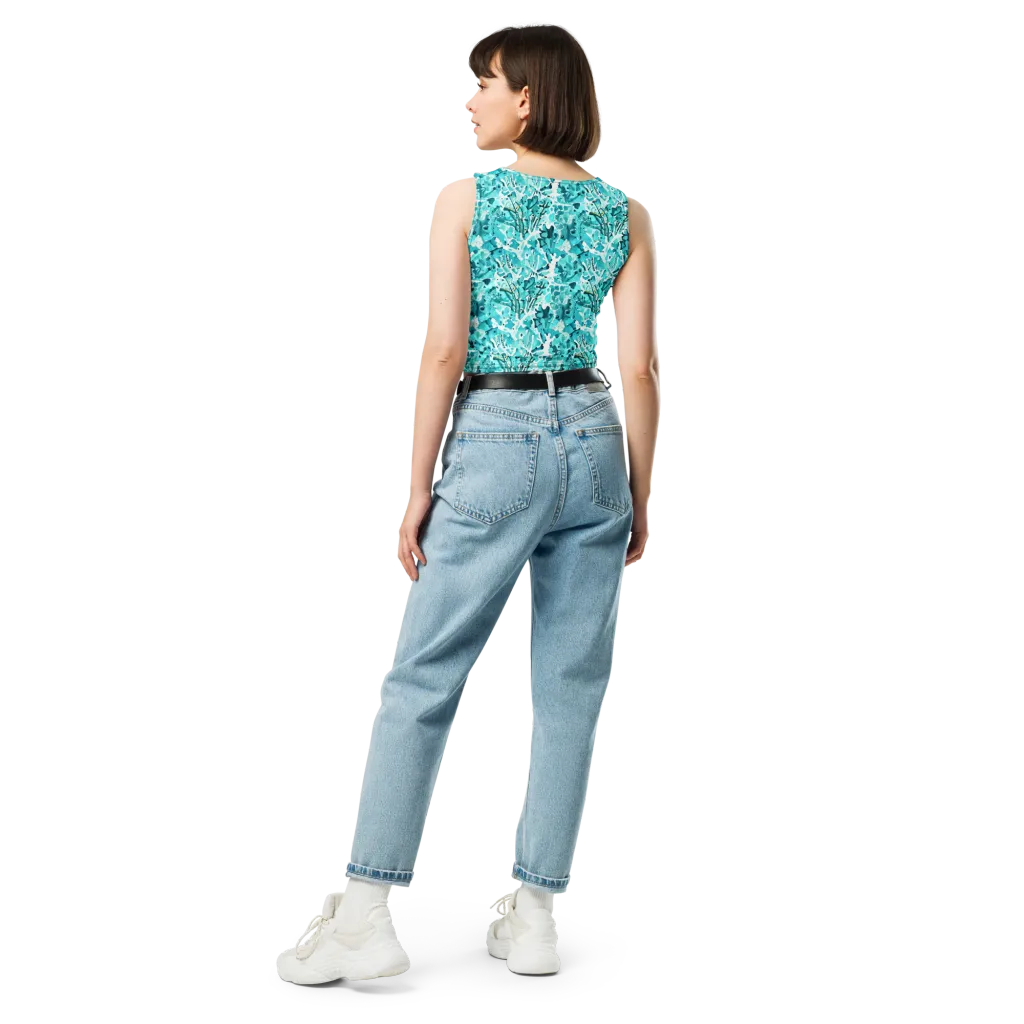 Tidal Bloom on Crop Top — Back