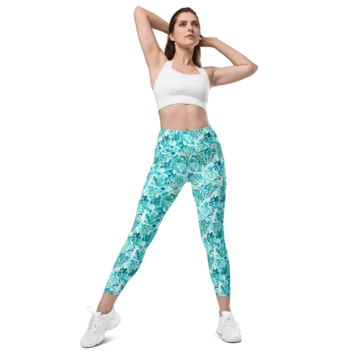 Tidal Bloom on a Leggings with Pockets