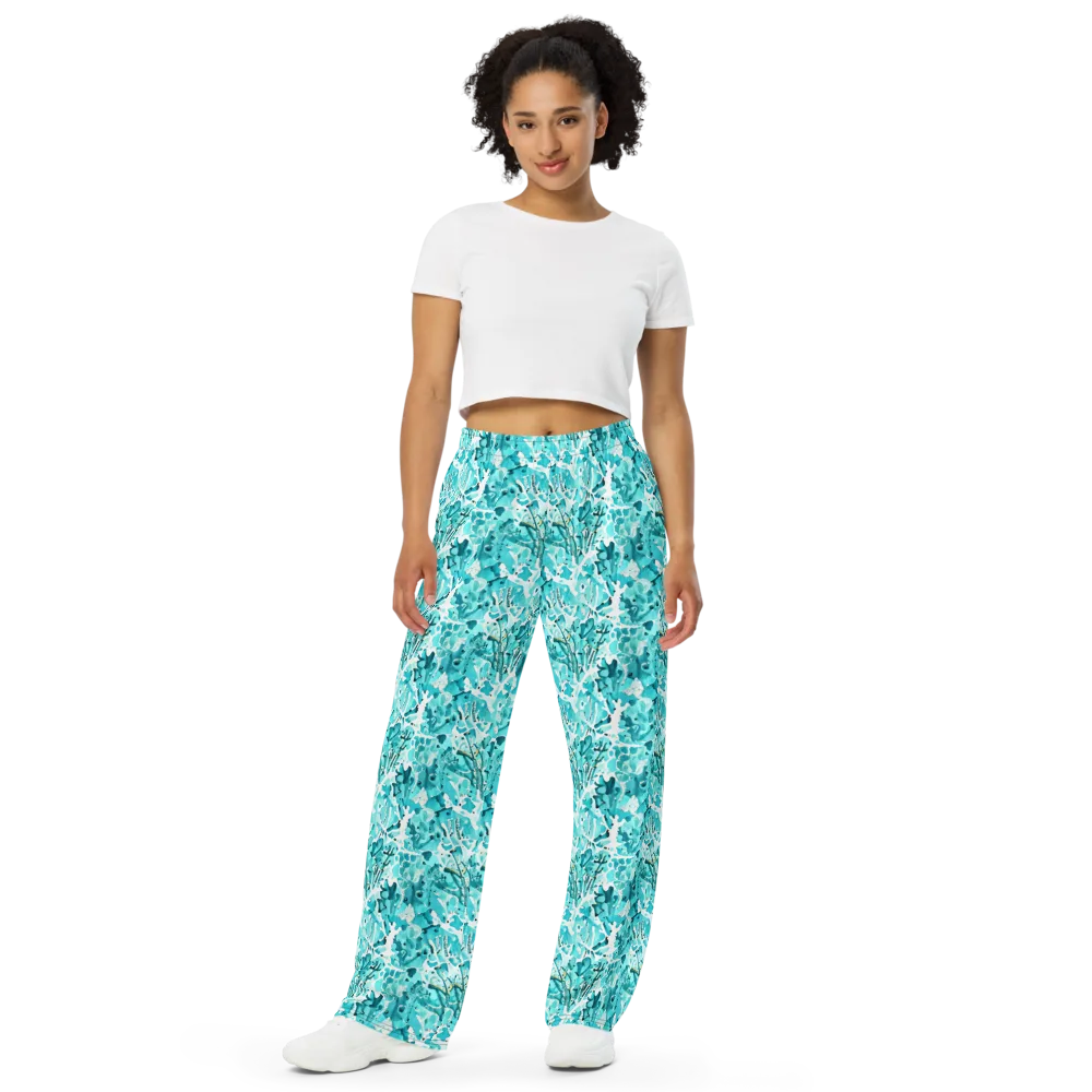 Tidal Bloom on Wide-Leg Pants — Front