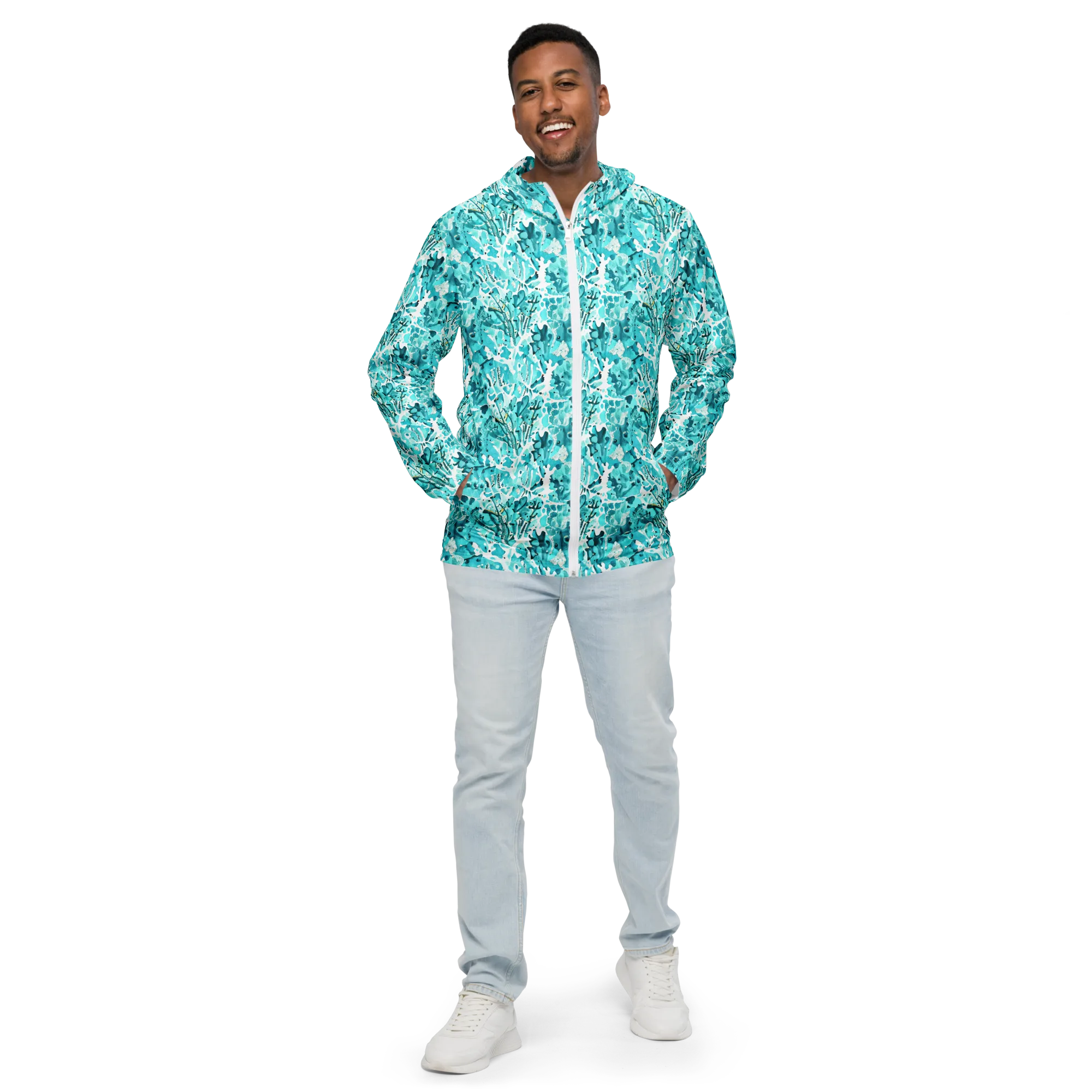 Tidal Bloom on Men's Windbreaker — Front
