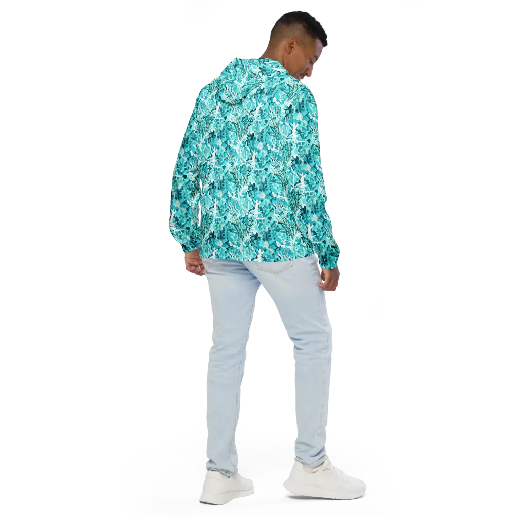 Tidal Bloom on Men's Windbreaker — Back