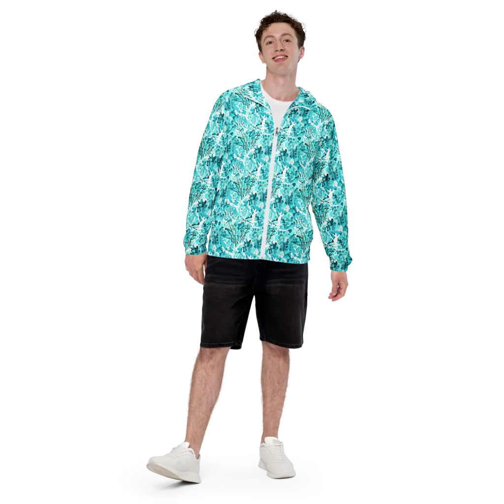Tidal Bloom on Men's Windbreaker — Front