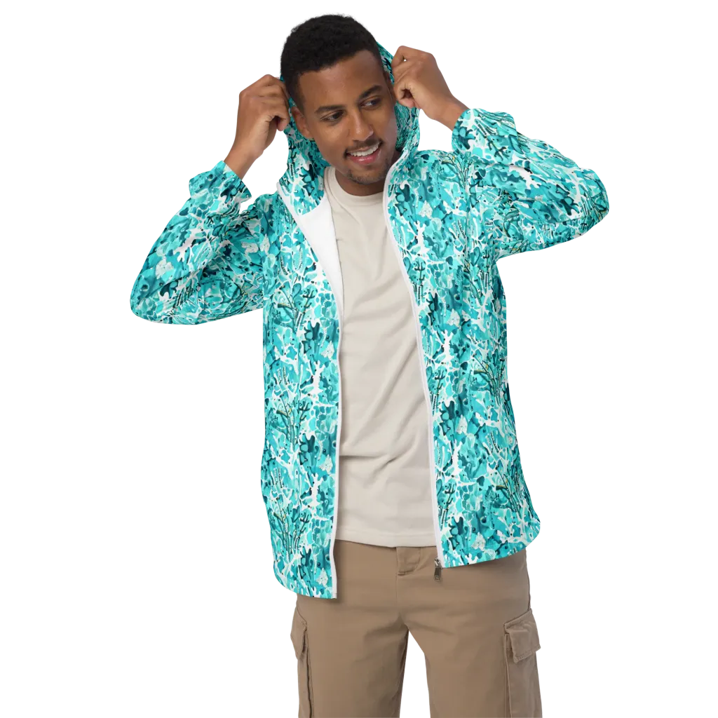 Tidal Bloom on Men's Windbreaker — Front