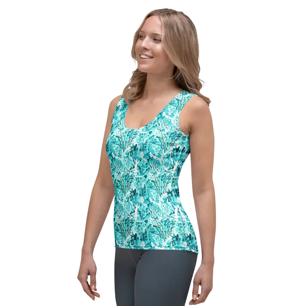 Tidal Bloom on Women's Tank Top — Left Front