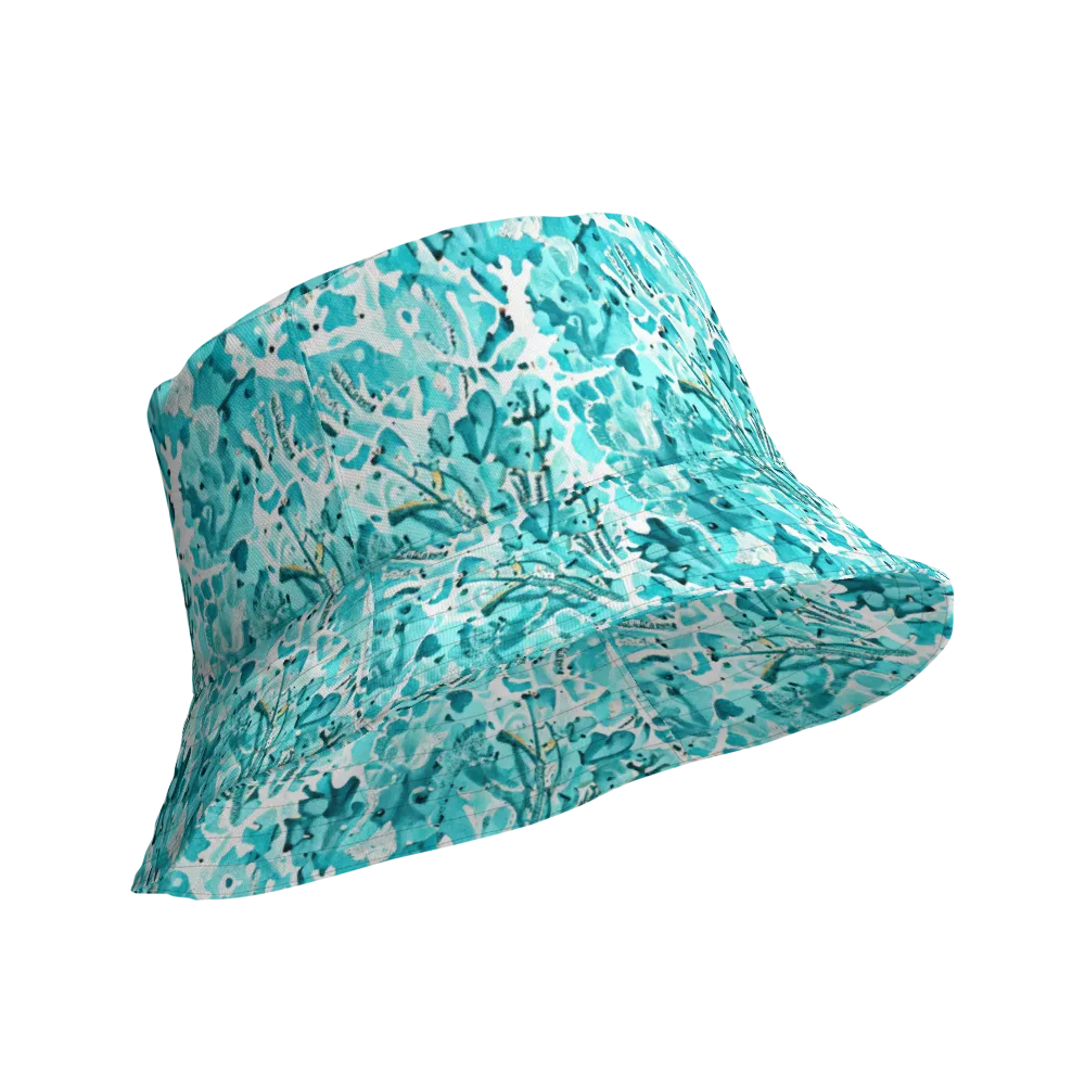 Tidal Bloom on Reversible Bucket Hat — Product details Outside