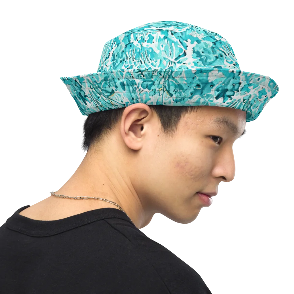 Tidal Bloom on Reversible Bucket Hat — Right Outside