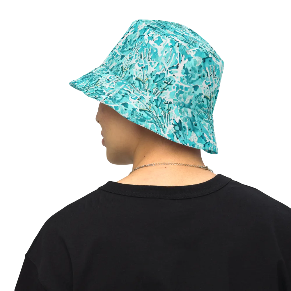 Tidal Bloom on Reversible Bucket Hat — Back Inside