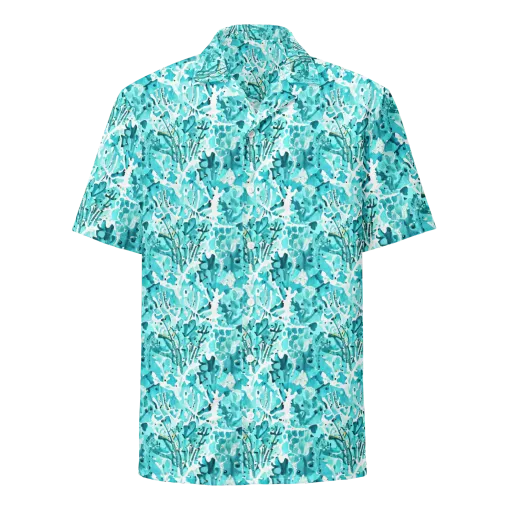 Tidal Bloom on a Button Shirt