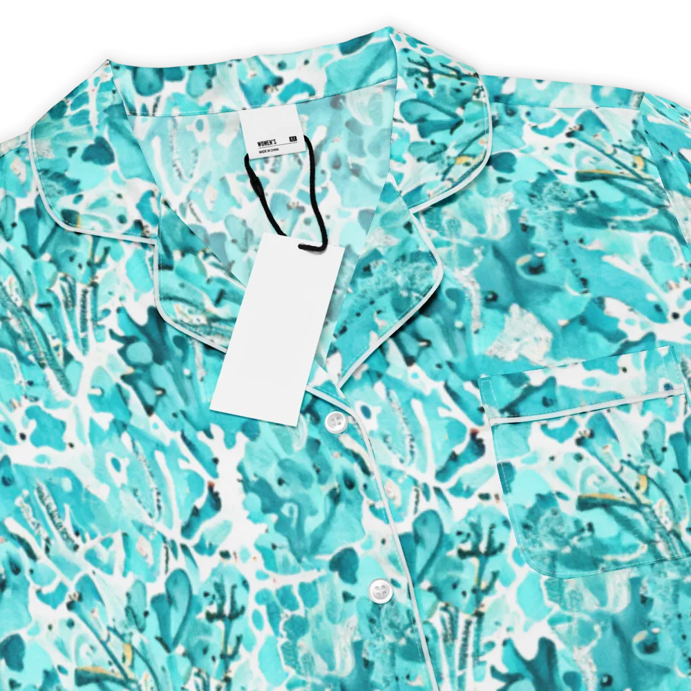 Tidal Bloom on Women's Short Sleeve Pajama Top — Product details