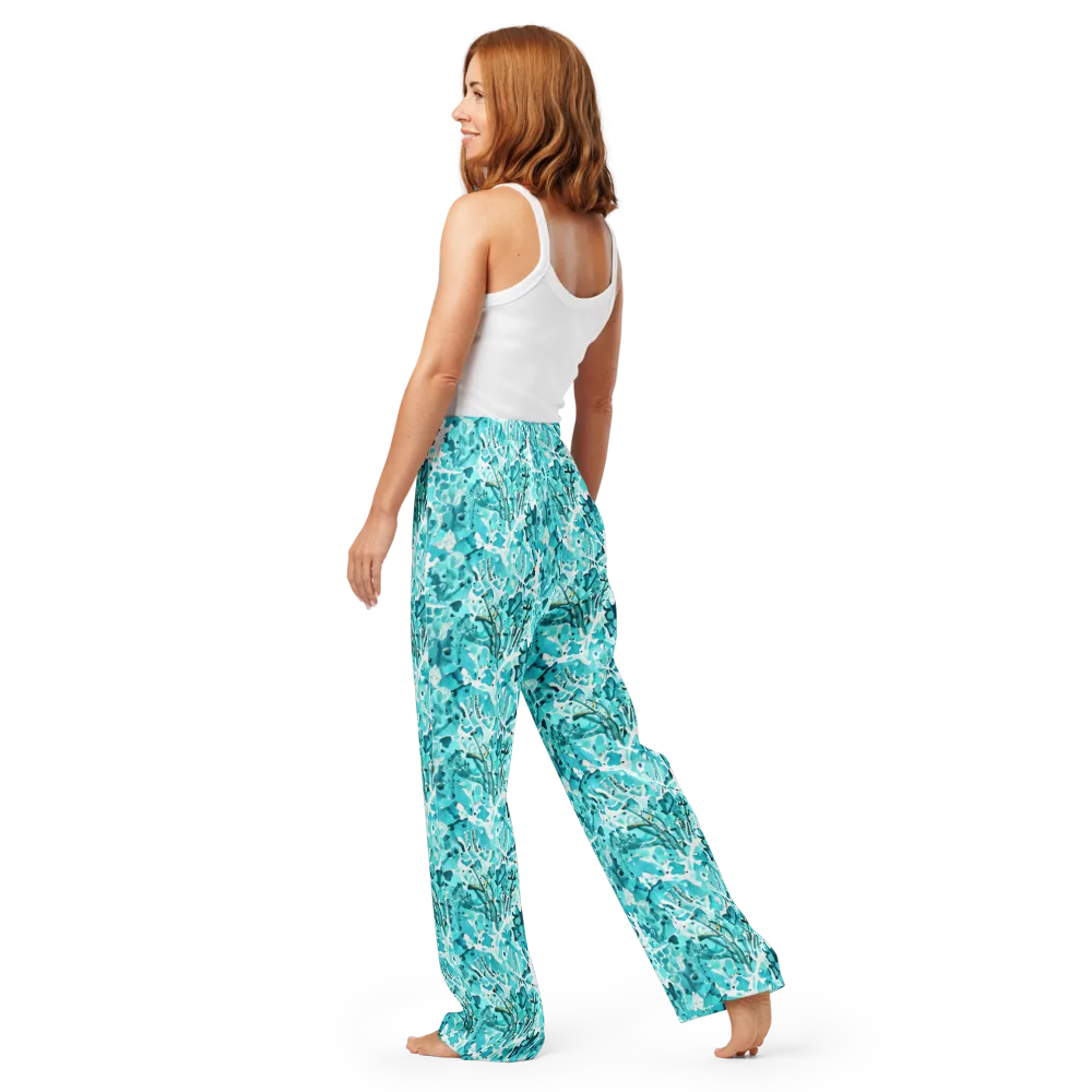 Tidal Bloom on Women's Pajama Pants — Back